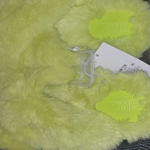 Womens Paris crossband‎ fur slippers 7/8